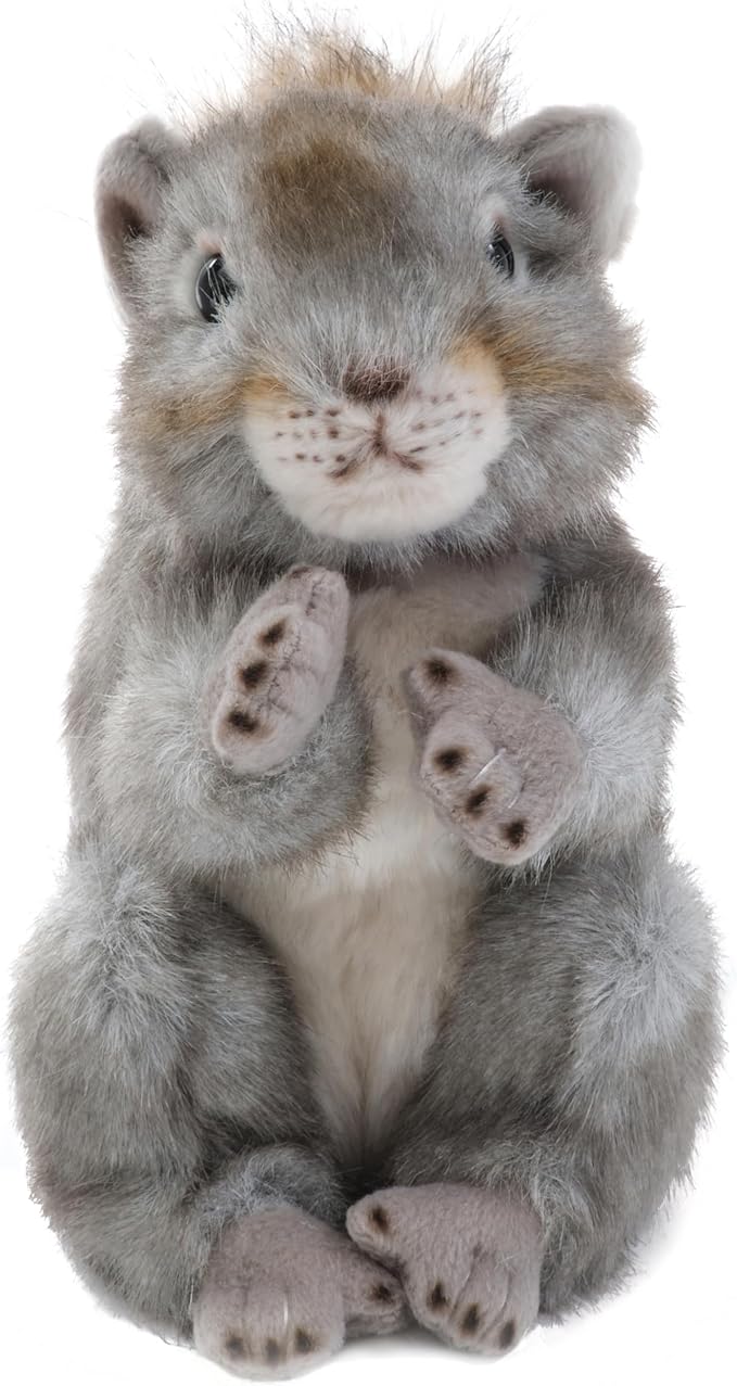 Bearington Peanut Squirrel Stuffed Animal Plush Toy - 8.5" Realistic Squirrel Plush with Soft Fur and Lifelike Details - Cuddly Squirrels Stuffed Animal Gift for Kids and Woodland Animal Lovers