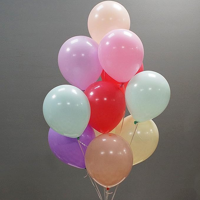 Pastel Rainbow Balloons, Colorful Balloon with Macaron Pink Purple Green White Balloon Multicolor Balloons for Kid Birthday Rainbow Party Baby Shower Party Decoration