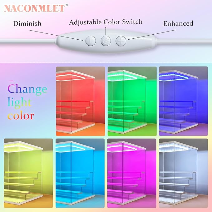 5 Tier Acrylic Display Stand for Funko Pop Figures, Clear Tiered Riser Shelf for Action Figures, Amiibo & Nendoroid, Sturdy Step Display Riser for Collectibles and Blind Box(12.6"x11.4"x13.3"inches)