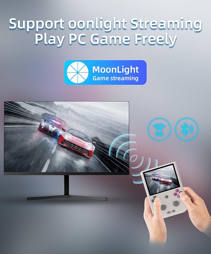 RG405V Retro Handheld Game, Android 12 Built-in 128G TF Card 3172 Games,4 inch IPS Touch Screen with Game Front-end,RG405V Supports 5G WiFi Bluetooth 5.0