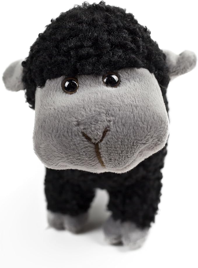 Tiny Heart Sheep Stuffed Animal, Sheep Plush Toy, Lamb Stuffed Animal Cute Soft Stuffed Lamb Kids Boys and Girls Home Decor Birthday Cuddly Black Lamb Toys (Standing)