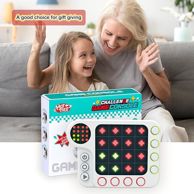 Rechargeable Electronic Brain Game with 300 Original Challenges,Hand held Puzzle Games for Kids Adult Teen Seniors-Road Trip Activities&car&Airplane&Travel Offline Games for Kids 8-12