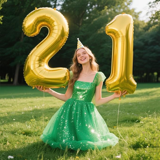 40 Inch Gold Balloon Number 1 First Birthday Jumbo Mylar Foil Helium Balloon for 10 21 31 Birthday Digital for Birthday Party Wedding Anniversary Party Decorations