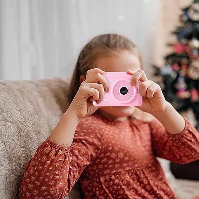 720P Electronic Camera for Children 48MP Photo 4K Video Registering Scratch Immune Display 16X Enlarge Multiple Color Sieves Electronic Toy Camera Gift