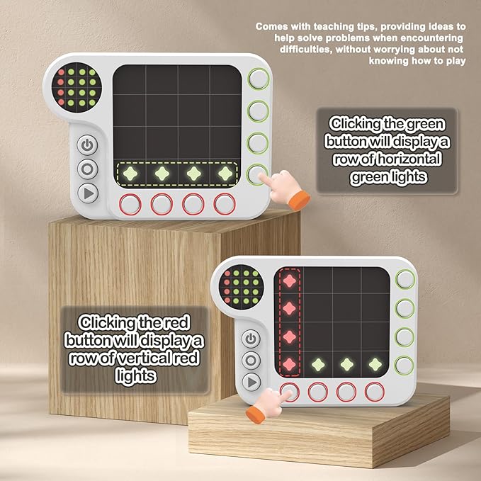 Logic Brain Teasers Game,Original 300 Challenges-Handheld Electronic Games for Kids,Adult,Teen&Seniors , Portable Educational Toys and Travel Games for Boys & Girl,Gift for Age 6+(Non-Rechargeable)