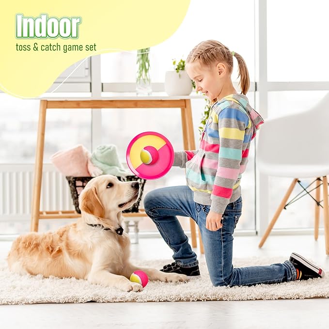 Toss and Catch Ball Game - Ideal Outdoor Beach, Pool & Yard Toy for Toddlers and Kids Ages 4, 5, 6, 7, 8+, Perfect for Boys Girls - Great Birthday Gift & Stocking Stuffers