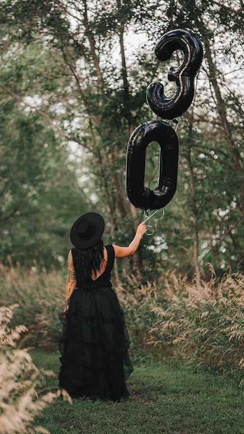 40 Inch Black Number 11 Balloon, Giant Number 11 Balloons for 11th Birthday Decorations, Party Supplies for Baby Boy Girl, Black Party Decor