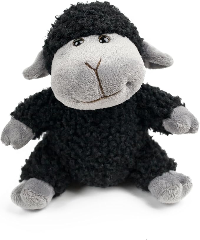 Tiny Heart Black Sheep Lamb Plush Toys Kawaii Stuffed Animal for Kids for Toddlers 1-3 Years Boys Girls Soft Washable No Small Parts Birthday Gift Home Decor Cuddly(Sitting Position)
