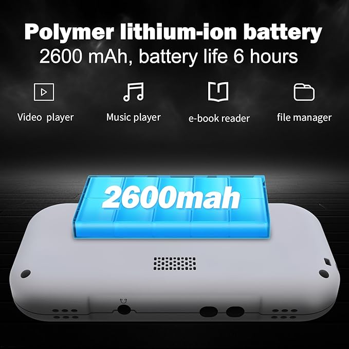 XU Mini M Retro Handheld Game Consoles, 2.8 inch IPS Screen, Built-in 64G TF Card, with 2600 mAh Battery Life 6 Hours with Case Gray