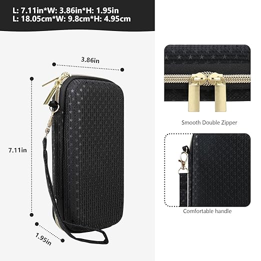 Supmay Hard Travel Case for My Arcade Tetris Pocket Player Pro, Strategic Puzzle Games, Portable Video Game System Handheld Game Protection Case with Mesh Pocket for Batteries and USB Cable, Black