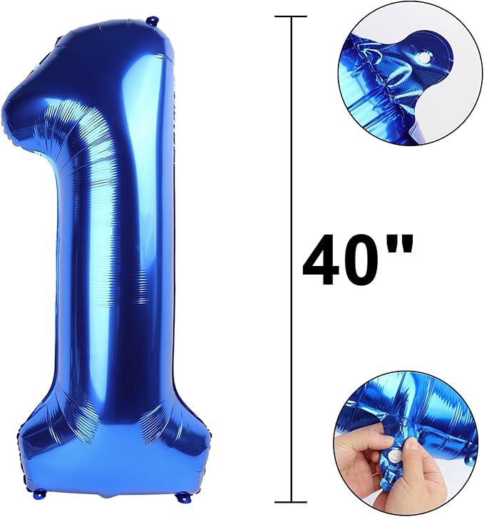 40 Inch Navy blue Number 10 Digital Balloon,Jumbo Mylar Foil Helium Balloon for 10 Balloons for Birthday Party,Wedding Anniversary Party Decorations