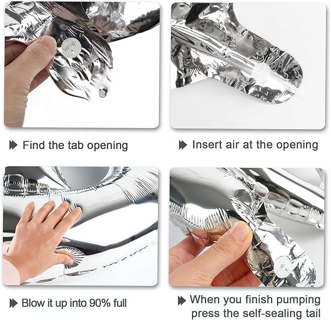 40 Inch Silver Number 2 Balloon Giant foil balloons numbers Silver 2th Birthday Balloon For Boy Girl Decorations 2 12 21st 22th Party Celebration Decorations Graduations Anniversary Baby Shower