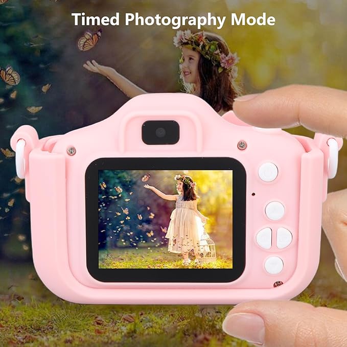 Kids Digital Video Camera, Kids Camera Toys, Digital Video Camcorder Camera for Boys and Girls Toddler (Pink)