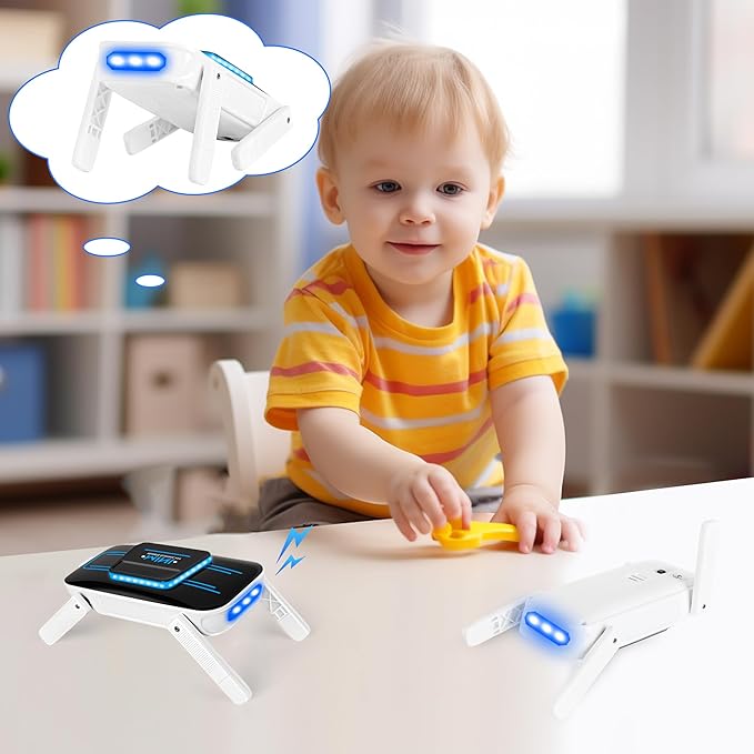 AI Robot Dog Toy for Kids Ages 3-8, Compact Exquisite Minimalist Design, Interactive Touch-Activated STEM Learning Toy