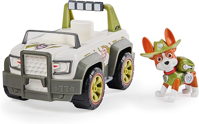 Paw Patrol, Tracker’s Jungle Cruiser Vehicle with Collectible Figure, for Kids Aged 3 and up