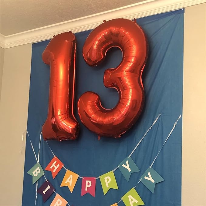 Red 1 Balloon Number for 1st Girls Birthday, 40 Inch Number Foil Balloons 0-9 Set for Boys, Large 11st Birthday Party Balloons Decor Anniversary Graduation Decoration Women Kids Supplies