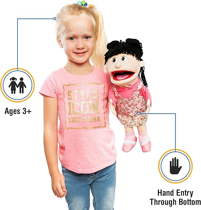 14" Susie, Peach Girl, Hand Puppet