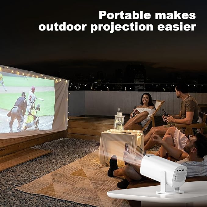 New P30 Retro Game Console with Projector，4K HD Portable Projector with 36000+ Games，Plug and Play TV Video Game Stick，Smart Projector with 2.4g Wireless Controllers，Android TV 11.0, WiFi