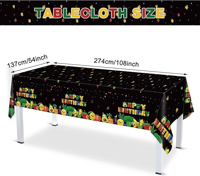 Zhehao 172 PCS Dancing Fruit Party Decorations Include Fruit Birthday Tableware Set Fruit Theme Banner Summer Fruit Party Tablecloths for Dancing Fruit 1st Birthday Baby Shower Party Supplies Decor