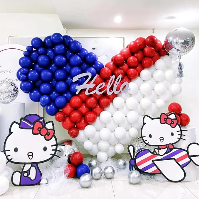 Red White and Blue Latex Balloons 100 Pack for 4th of July Decorations Independence Day Patriotic Anniversary Graduation Birthday Wedding Nautical Party Supplies