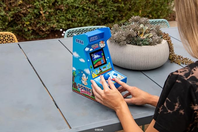 My Arcade Sonic The Hedgehog Mighty Player: Sega Retro Arcades, Sonic Countertop Video Game, 4 Classic Sega Games in 1