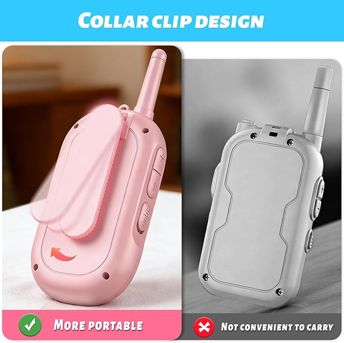 Video Walkie Talkies for Kids, 2 Pack Rechargeable Long Range Video Kids Walkies Talkies with Voice Changer, Outdoor Camping Hiking Indoor Play Toys Birthday for Boys and Girls Ages 3-12