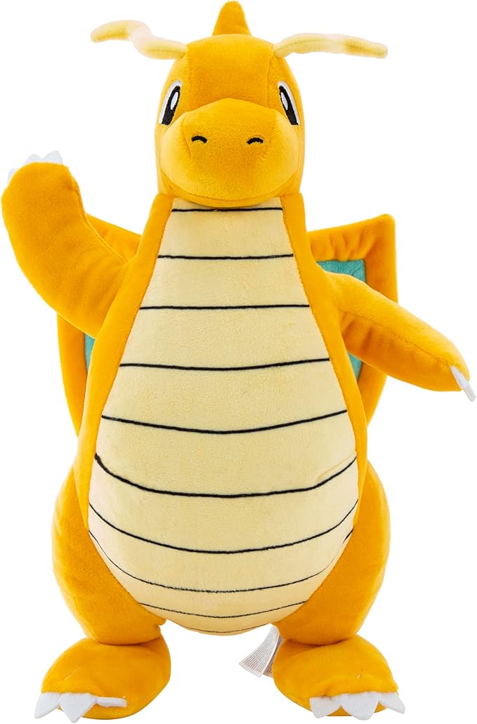 Pokemon Dragonite Plush - 12-Inch Dragon- and Flying-Type Pokemon Plush