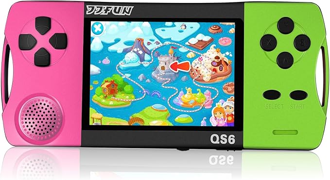 Handheld Game Console for Kids 3.5" IPS Large Screen Rechargeable,Preloaded 216 Video Games ,Arcade Electronic Toy Birthday Xmas Present for Girls -RoseGreen