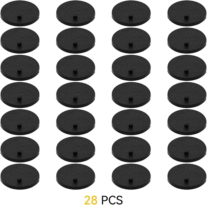 28PCS 6 Inch Action Figure Stand Display Bases with Peg Toy Organizer Holder Accessories Compatible with Mavel Legends Series/GiJeo Classified Series/D C/Mo tu Models 1/12 Figures, Black Round