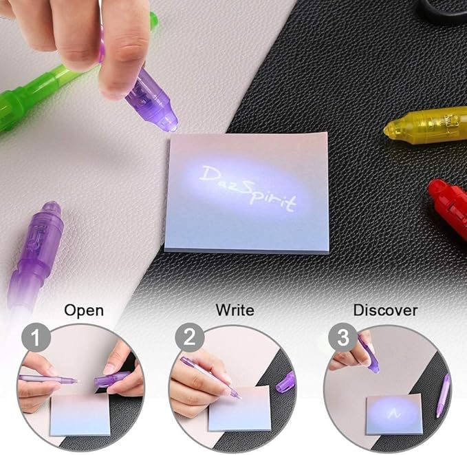 24 Pcs Pixel Theme party favors |12 invisible ink pen and 12 mini Notepads| Pixel Theme party Goodie Bag Stuffers, Classroom Prizes, party supplies