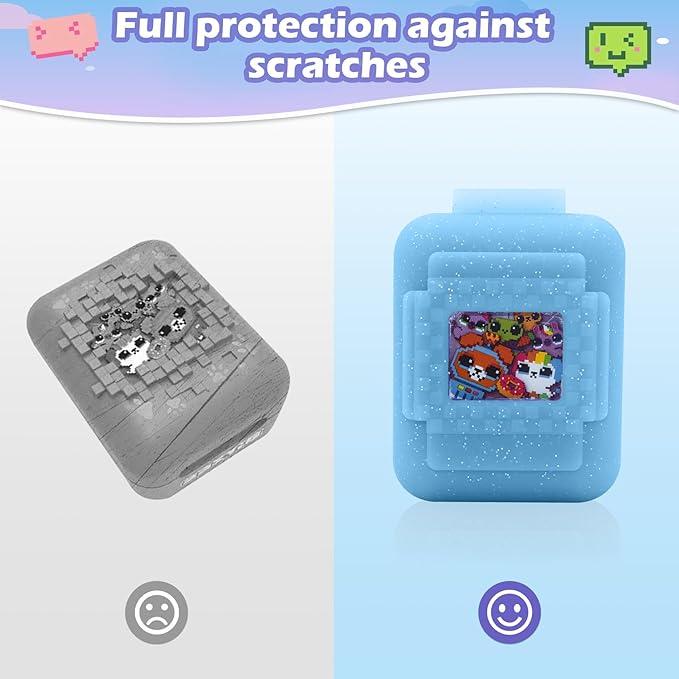 Silicone Cover for Bitzee Interactive Toy Digital Pet with Lanyard, Protective Case Holder Skin for Bitzee Virtual Electronic Pets (blue)