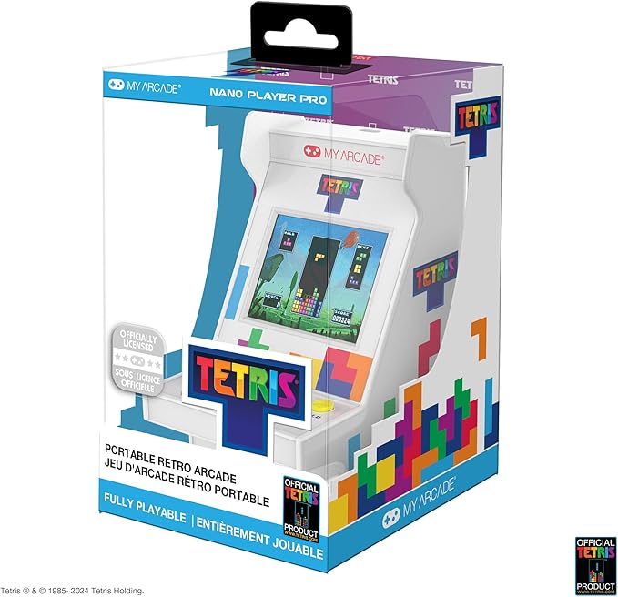 My Arcade Tetris Nano Player Pro: Retro Toys, Tiny Arcade Machine, 4.8" Mini Video Game