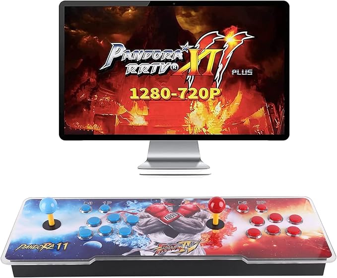 Pandora's Box 11 Arcade Game Console, 30000 Games, 3D Support, Upgraded CPU, 4-Player, Favorite List (Blue)