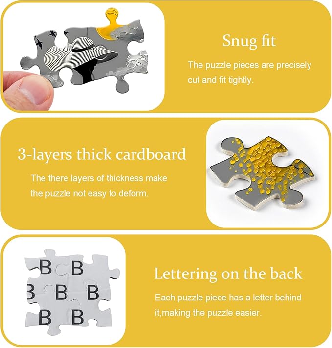 Beauty Women Puzzle for Adults 1000 Pieces, Vintage Elegant Black Lady Scenic Puzzle Aesthetic Art, Narure Plant Tree Challenge Jigsaw Puzzle Painting