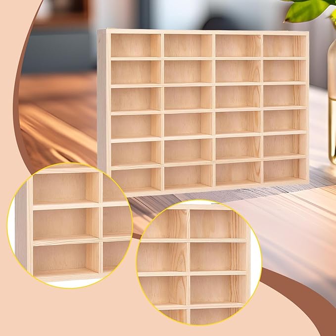 1/64 Scale Toy Car Display Case 24 Space Storage Organizer Wall Mount for Collectibles