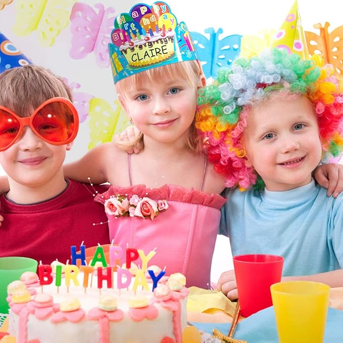 Fancy Land Birthday Crowns for Kids Family Birthday Classroom School VBS Party Supplies Pack of 30 Classroom Must Haves Kindergarten Preschool Pre K