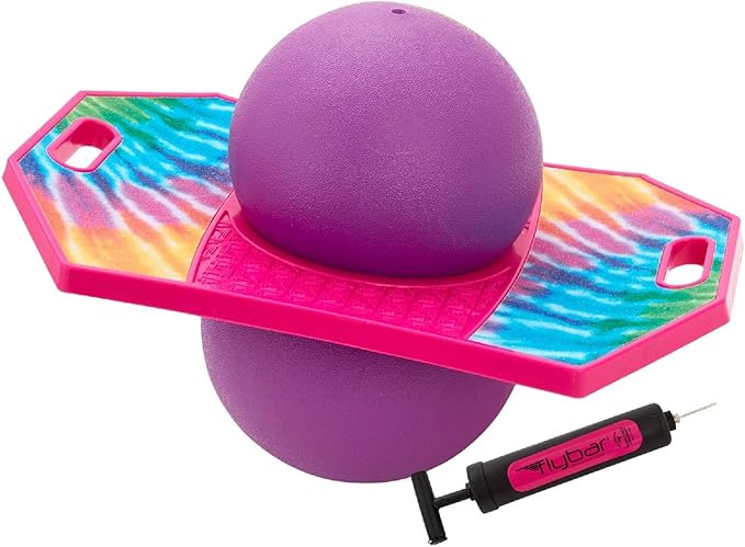 Flybar Pogo Trick Ball for Kids – Balance Bounce Board with Anti-Slip Deck – Pump Included - Indoor & Outdoor Toys for Boys and Girls Fun Way to Reduce Screen Time Supports up to 160 lbs – Ages 6+