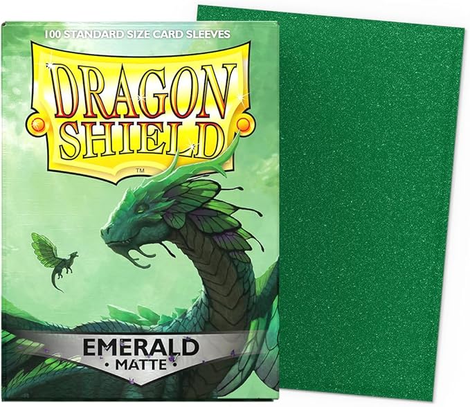 Dragon Shield | Standard Size Card Matte Sleeves | 100 CT - Smooth & Tough Premium TCG Sleeves | Compatible with Pokemon, Flesh & Blood, One Piece & Magic The Gathering | Emerald