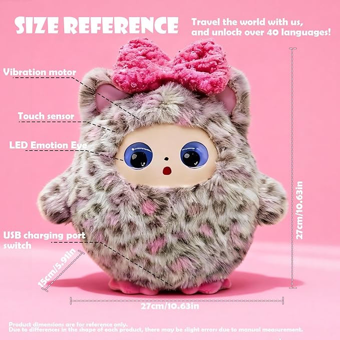 AI Intelligent Interactive Plush Toy ChatGPT, with Vibration/Tactile Perception and Children's Emotions, multilingual Companions, Interactive Games, Memory Training,Control App (Puff)