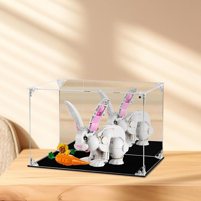 Display Case 11.8"X7.8"X7.8" inch,30X20X20cm for Collectibles Assemble Clear Acrylic Box Alternative Glass Case for Display Action Figures Home Storage Organizing Toys (11.8"X7.8"X7.8"/30X20X20CM)