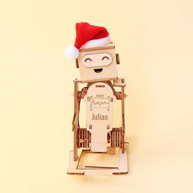 WalkieBot Personalizable DIY Kit, Customizable with Laser-Engraved Name, Personalized Creative Gift