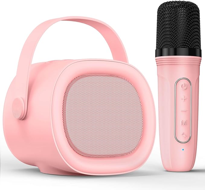 LENRUE Karaoke Machine for Kids with Wireless Microphone, 4 Magic Voices, Colorful Light, Karaoke for Girls Boys, Best Birthday Gifts for Kids 4, 5, 6, 7, 8, 9, 10, 11, 12+