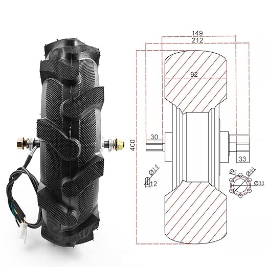 2WD 16-inch Dual-Sided Shaft high-Torque Motor Remote-Controlled Homemade All-Terrain Off-Road Vehicle (48V Dual-Hand Remote)