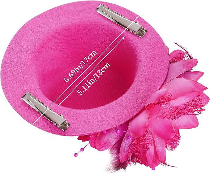 obmwang 5 Pieces Girls Tea Party Supplies Tea Party Gloves Hats Girls Kids Tea Party Necklace Fan for Girls Tea Party Costume
