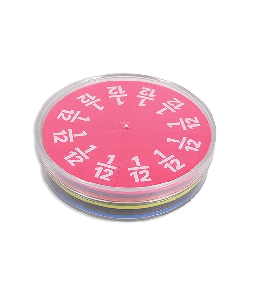 edxeducation LEARNING ADVANTAGE-19035 Fraction Circles - Set of 51-9 Values and Colors - Teach Fraction Equivalents and Parts to Whole