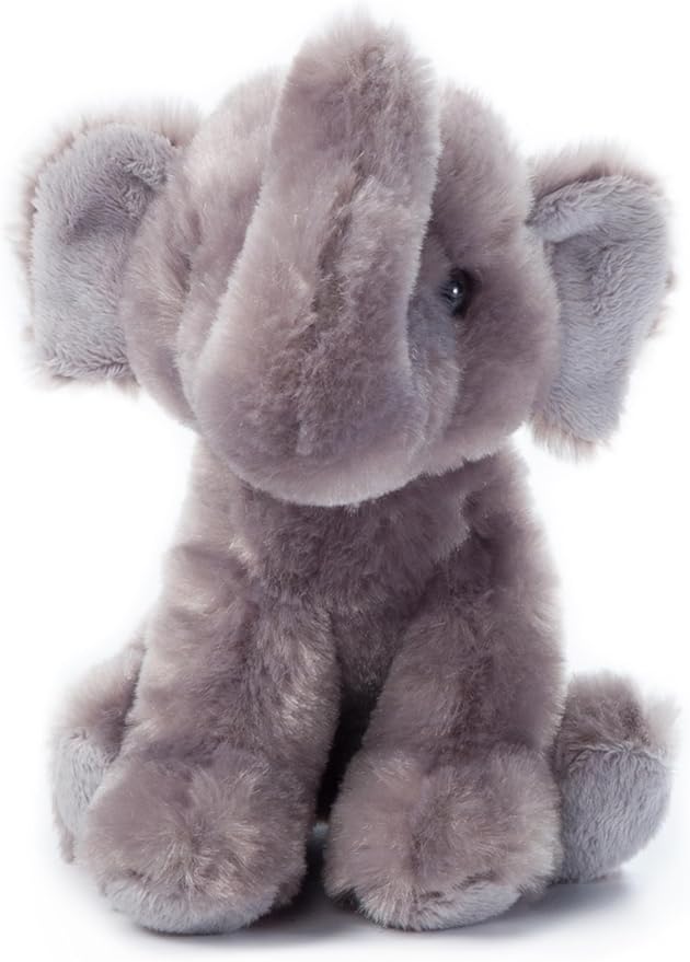 The Petting Zoo Elephant Stuffed Animal Plushie, Gifts for Kids, Wild Onez Babiez Wildlife Animals, Elephant Plush Toy 6 Inches