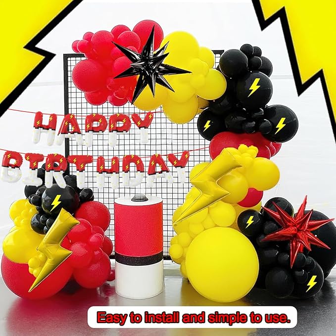 Red White Cartoon Theme Foil Balloons Cartoon Balloons Birthday Party Balloons Decorations Supplies for Kids' Birthday Anniversary Party (Happy Birthday)