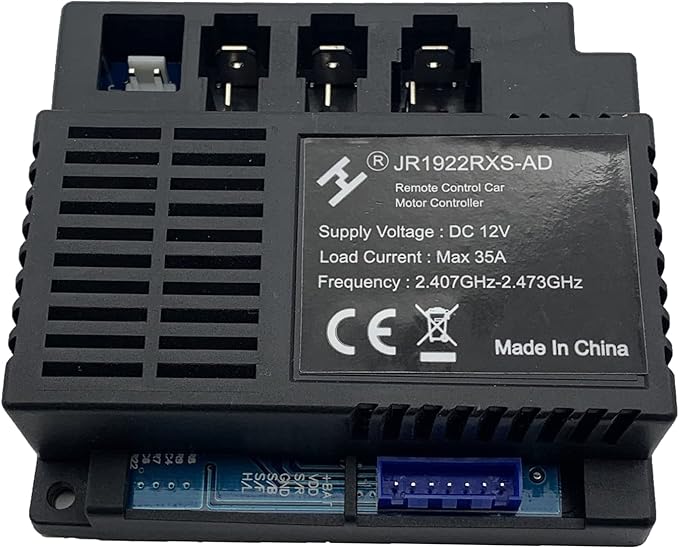 JR1922RXS-AD 2.4G Remote Control and Receiver, for Kids Ride On Toys, 12V Control Box Motherboard Accessories Ride On Car Replacement Parts