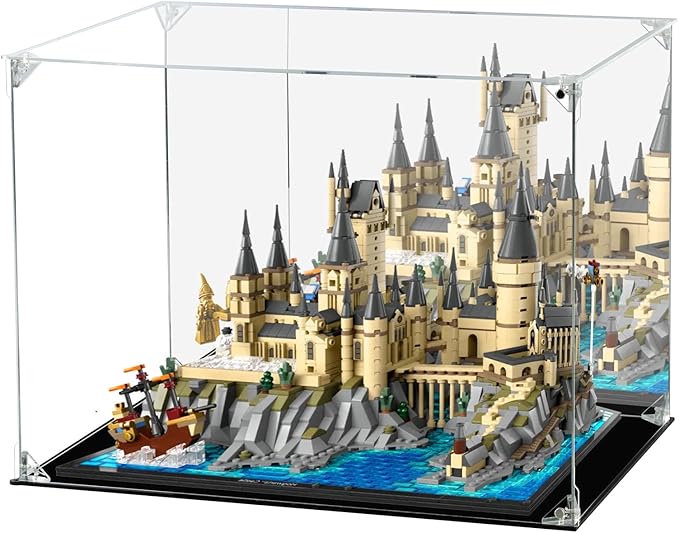Acrylic Display Case for Collectibles Assemble Clear Acrylic Display Box with Mirrored Back, Alternative Glass Case for Action Figures Lego Model Doll Toys Display (15.7x12x12 inch, 40x30x30 cm)