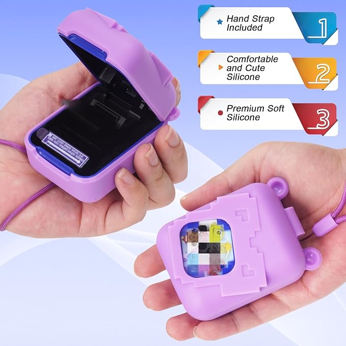 YouKnow Silicone Case for Bitzee Disney Interactive Toy Digital Pet and Case, Protective Skin Sleeve for Bitzee Virtual Electronic Pets Accessories (Case Only) (Purple)